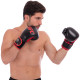 Рукавиці боксерські на липучці PU UFC Myau Thai Style UHK-69673 12 унцій чорний