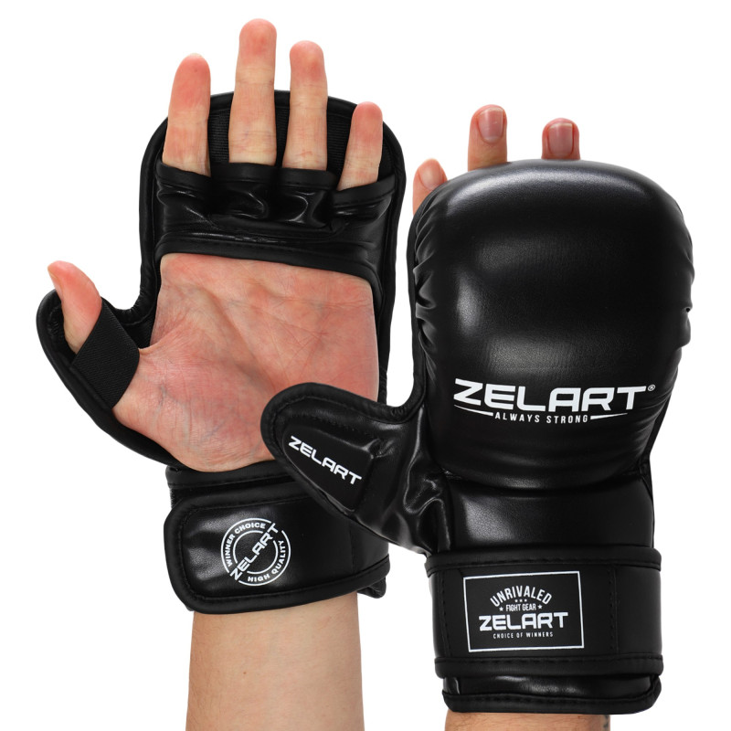 Рукавиці Краби спарингові для MMA Zelart BO-4612 S-XL Червоний-чорний