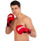 Рукавиці боксерські на липучці PU HARD TOUCH BO-5229 10-14унцій Бордовий