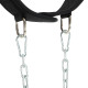 Пояс атлетичний для обтяження текстильний з ланцюгом та карабіном EZOUS DIP BELT N-02 спинка-16см чорний