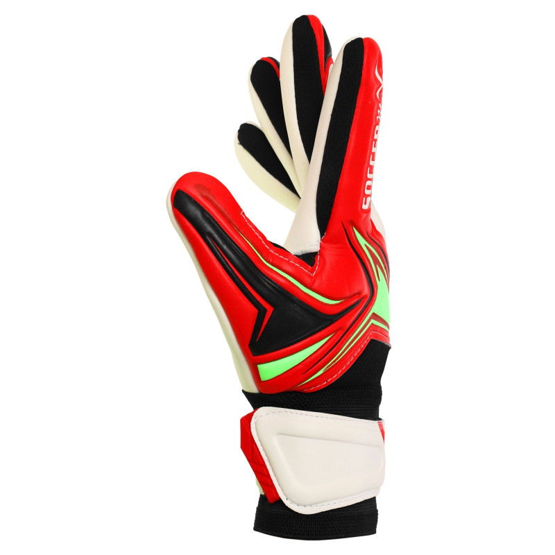 Рукавиці воротарські професійні із захистом пальців SOCCERMAX GK-4341 розмір 7-11 Білий-синій-блакитний