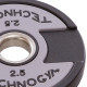 Млинці диски поліуретанові 2 Handle металева втулка TECHNOGYM TG-1837-2_5 51мм 2,5кг чорний