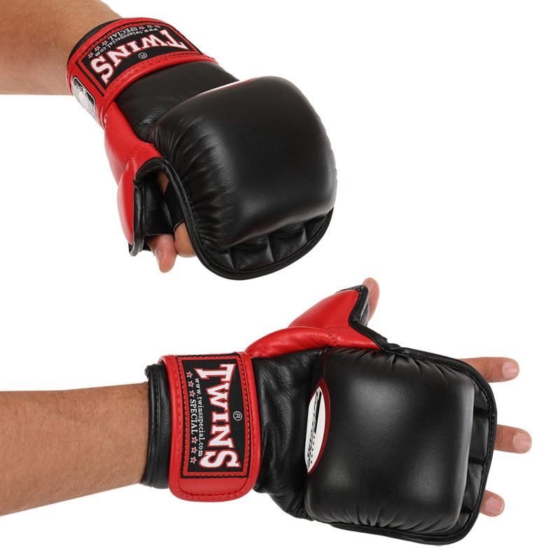 Рукавиці Краби спарингові для MMA TWINS GGL-1 M-XL Чорний-синій