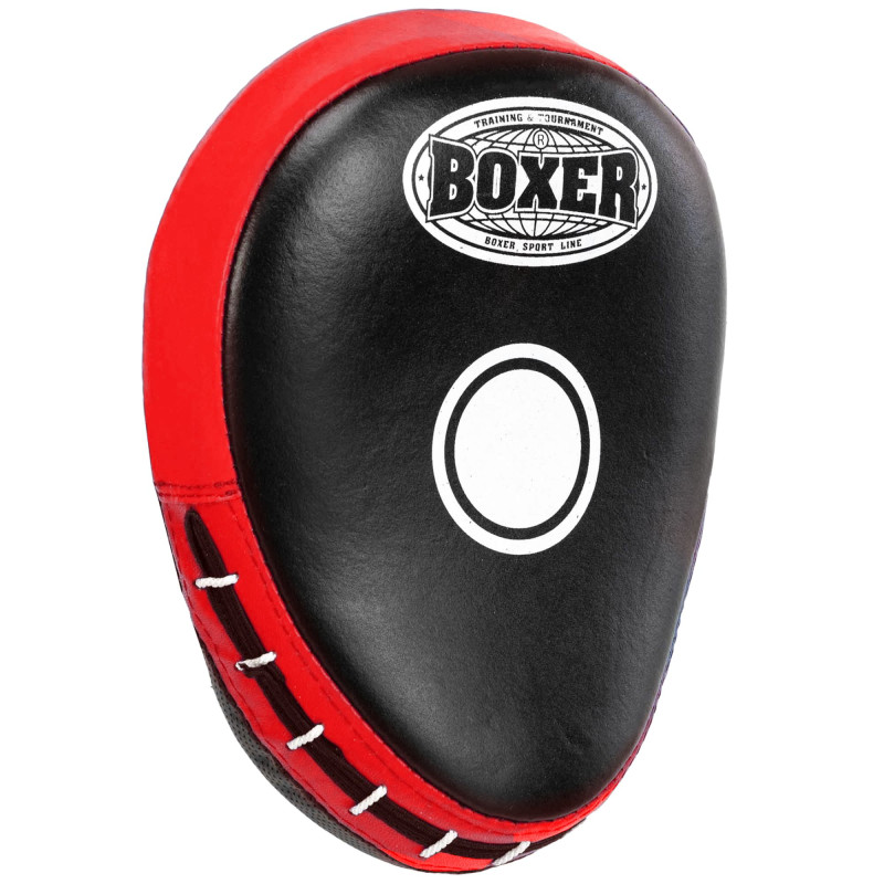 Лапа боксерська вигнута тренувальна шкіра BOXER 2012-01 элит 23х19х4,5см 2штуки