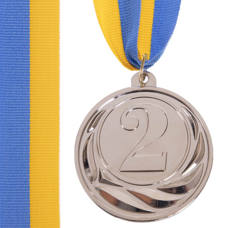 Медаль спортивна зі стрічкою Sport FAME C-3174 ø6,5см золото, срібло, бронза
