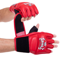 Рукавиці для змішаних єдиноборств MMA TOP KING Ultimate TKGGU S-XL Червоний