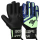Рукавиці воротарські професійні із захистом пальців SOCCERMAX GK-4321 розмір 7-11 Салатовий-синій