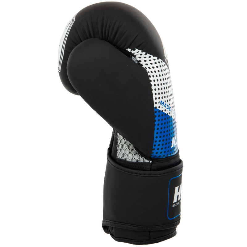 Рукавиці боксерські на липучці PU HARD TOUCH BO-8469 10-14 унцій Чорний-червоний