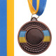 Заготовка спортивної медалі зі стрічкою Sport UKRAINE з українською символікою C-3242 ø5см золото, срібло, бронза