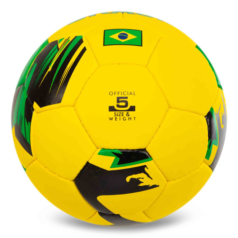 М'яч футбольний BALLONSTAR BRAZIL FB-0047-793 №5 PU жовтий-зелений