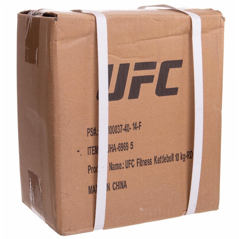 Гиря тренувальна цільна з PVC покриттям UFC UHA-69694 вага 8кг червоний
