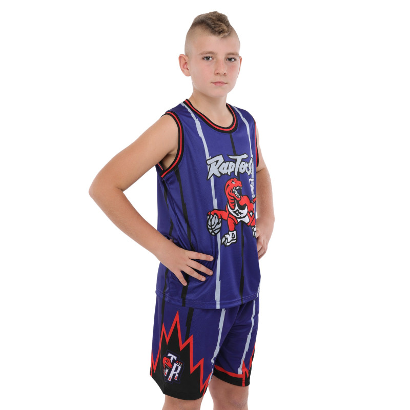 Форма баскетбольна дитяча NBA клуб Raptors 15 BA-9828 S-2XL фіолетово-червоний Фіолетовий