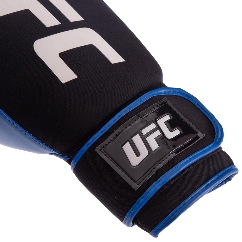 Рукавиці боксерські на липучці неопренові UFC PRO Washable UHK-75015 S-M синій