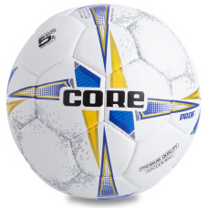 М'яч футбольний CORE PROF CR-001 №5 PU білий-синий-жовтий