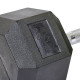 Гантель цільна шестигранна гексагональна обгумована Sport SC-8013-37_5 1шт 37,5кг чорний