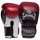 Рукавиці боксерські на липучці шкіряні TOP KING Super Star TKBGSS-01 8-18унцій Чорний-червоний