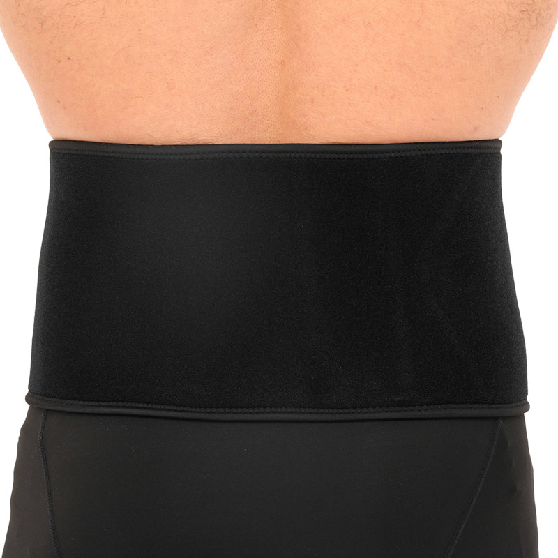 Пояс для тренажерного залу та схуднення SWEAT WAIST TRIMMER EZOUS O-13 розмір 126x20см чорний-сірий