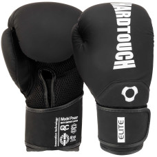 Рукавиці боксерські на липучці PU HARD TOUCH BO-5229 10-14унцій Чорний