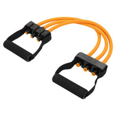 Еспандер трубчастий з ручками Sport Resistance Band 8021-4 навантаження-18кг довжина-75см жовтий