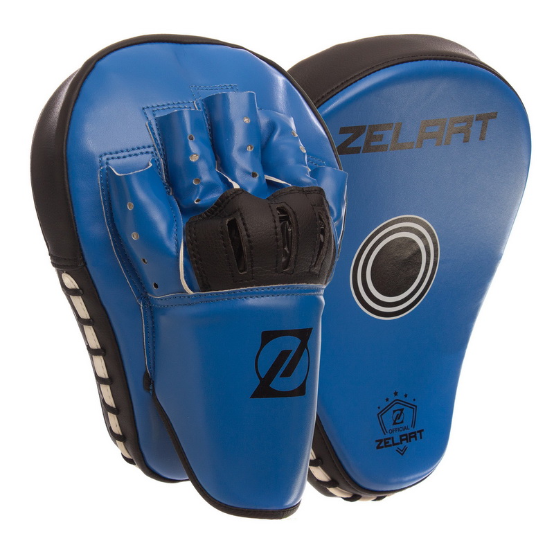 Лапа боксерська вигнута тренувальна PU ZELART BO-1387 26x19,5x7см 2штуки