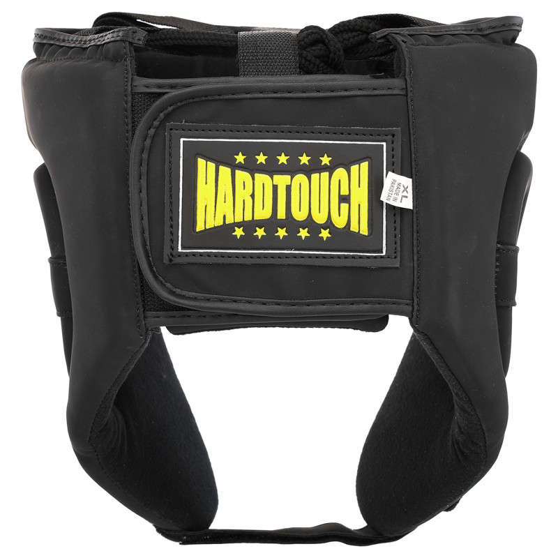 Шолом боксерський відкритий PU HARD TOUCH BO-4240 S-XL Чорний-жовтий