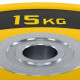 Бамперні диски поліуретанові Bumper Plates LiveUp LP8027-15 ø50.5мм 15кг жовтий-чорний