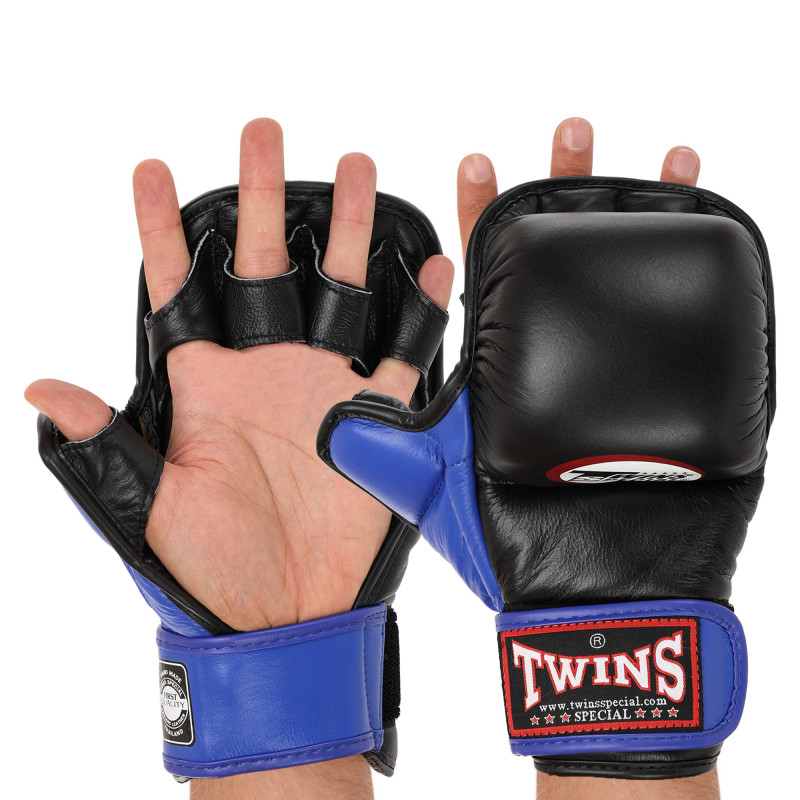 Рукавиці Краби спарингові для MMA TWINS GGL-1 M-XL Чорний-синій