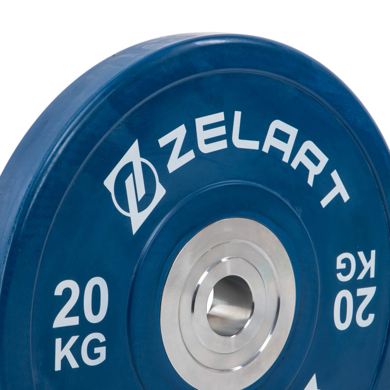 Бамперні диски гумові Zelart TA-7798-20 50.6±0.2мм 20кг синій
