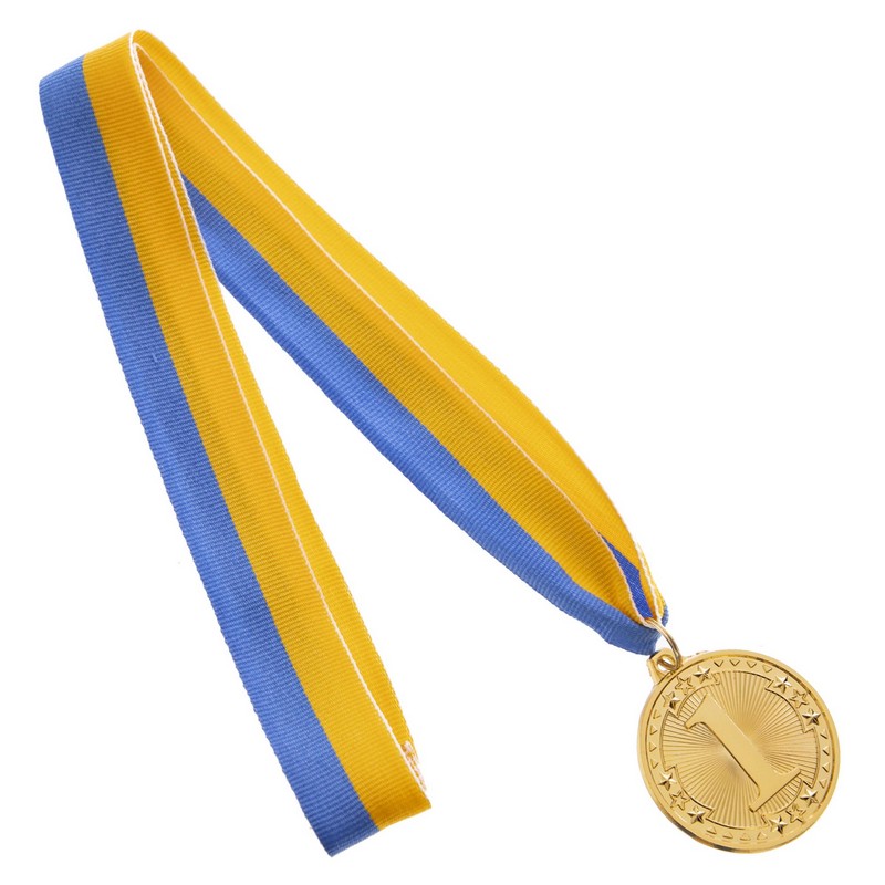 Медаль спортивна зі стрічкою Sport WOULD C-6403 ø4,5см золото, срібло, бронза