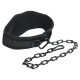Пояс атлетичний для обтяження текстильний з ланцюгом та карабіном EZOUS DIP BELT ARMOR N-01 спинка-17см чорний