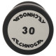 Гантель цільна професійна з поліуретановим покриттям TECHNOGYM TG-1834-30 1шт 30кг чорний-сірий