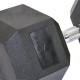 Гантель цільна шестигранна гексагональна обгумована Sport SC-8013-32_5 1шт 32,5кг чорний