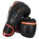 Рукавиці боксерські на липучці PU HARD TOUCH BO-4250 10-14 унцій Чорний-помаранчевий