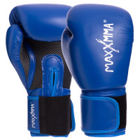 Рукавиці боксерські на липучці PU MAXXMMA GB01S 10-12 унцій Синій