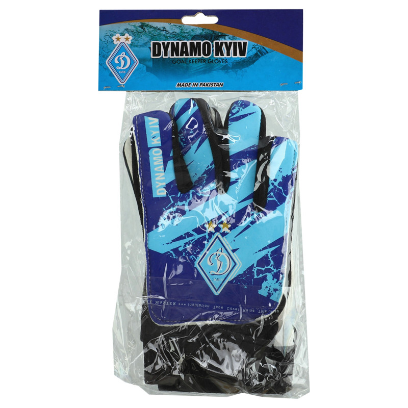 Рукавиці воротарські дитячі BALLONSTAR із символікою футбольного клубу DYNAMO KYIV FB-8241 розмір 4-8 Синій-блакитний