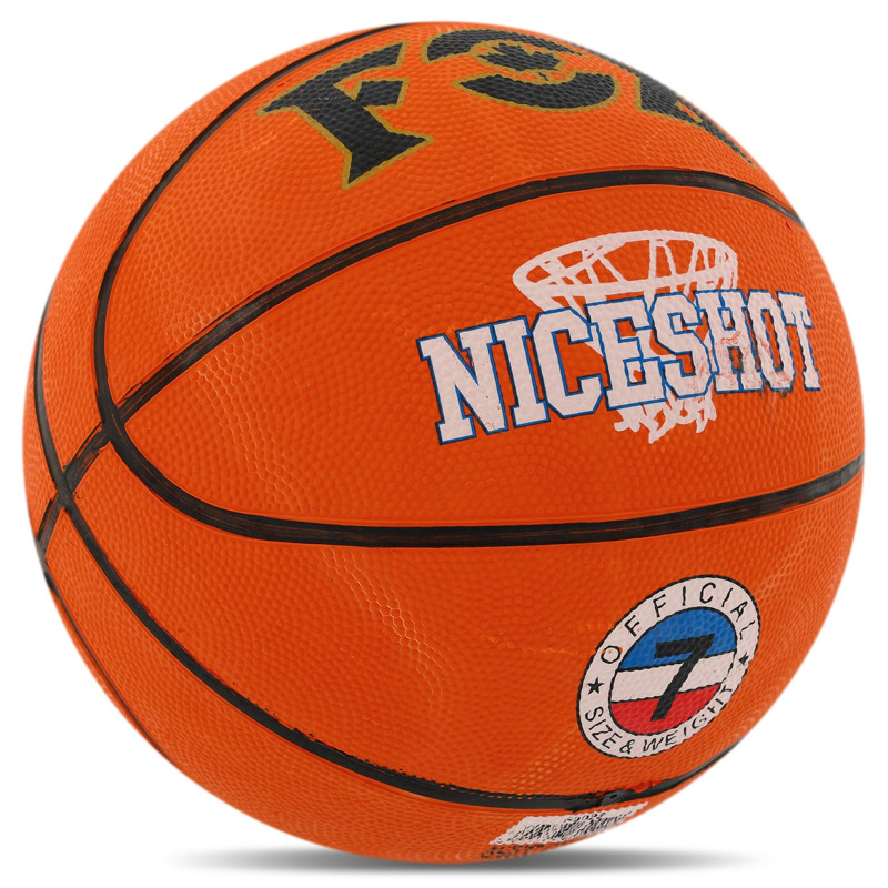 М'яч баскетбольний гумовий FOX NICESHOT BA-3198 розмір 7 помаранчевий