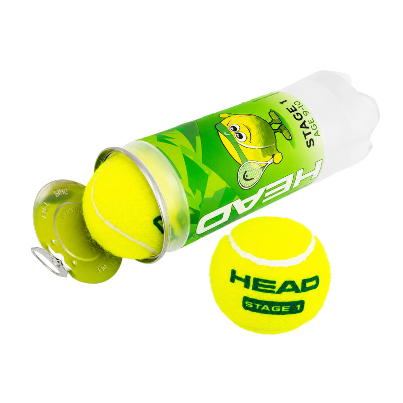 М'ячі для великого тенісу HEAD Stage 1 578413 3шт салатовий