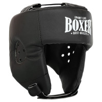 Шолом боксерський відкритий штучна шкіра BOXER 2028-N M-L Чорний