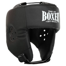 Шолом боксерський відкритий штучна шкіра BOXER 2028-N M-L Чорний