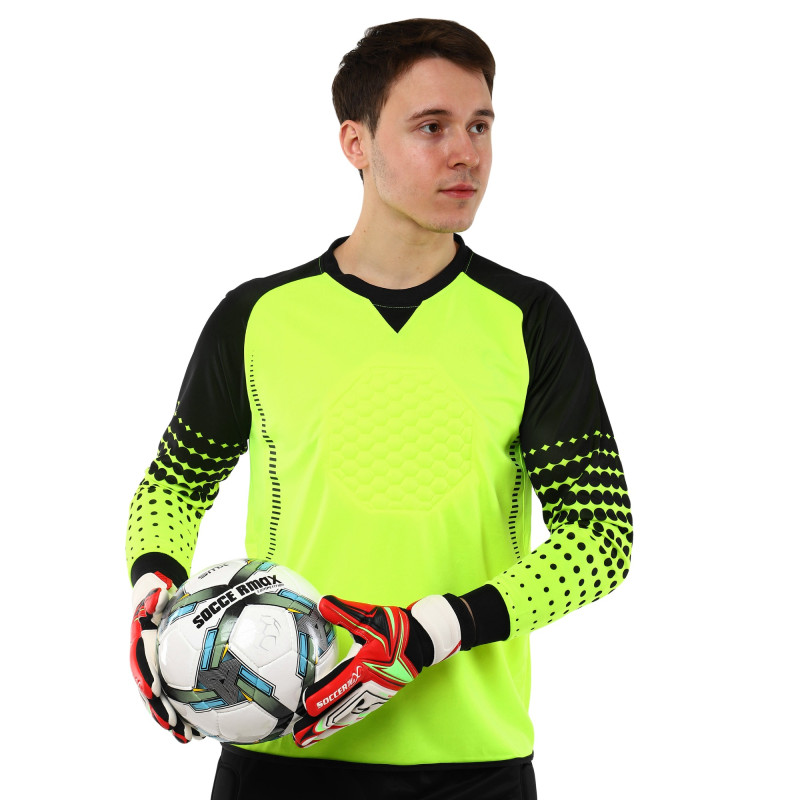 Рукавиці воротарські професійні із захистом пальців SOCCERMAX GK-4341 розмір 7-11 Білий-синій-блакитний