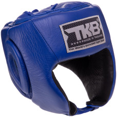 Шолом боксерський відкритий шкіряний TOP KING Open Chin TKHGOC S-XL Синій