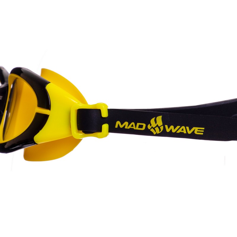 Окуляри для плавання юніорські MadWave UV BLOKER JUNIOR M041303 чорний-жовтий