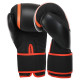 Рукавиці боксерські на липучці PU HARD TOUCH BO-4250 10-14 унцій Чорний-помаранчевий