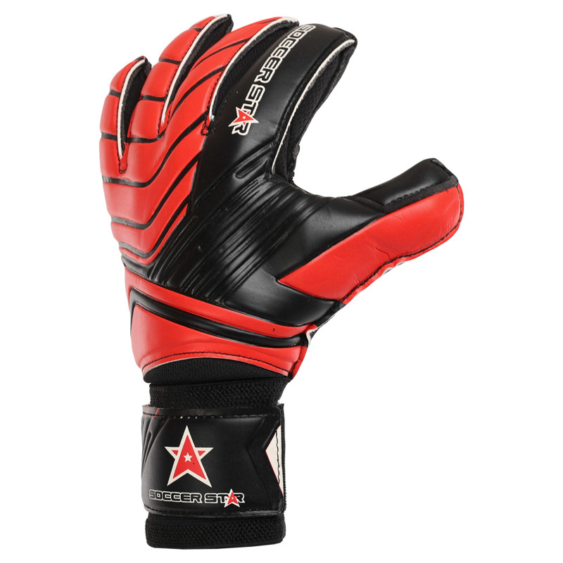 Воротарські рукавиці SOCCER STAR VL-4729 розмір 7-10 Червоний-чорний