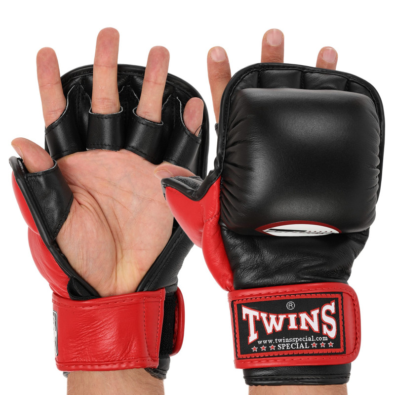 Рукавиці Краби спарингові для MMA TWINS GGL-1 M-XL Чорний-синій