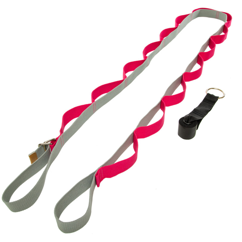 Стрічка стропа з петлями для розтяжки Stretch Strap з дверним якорем Sport PL-1796 14 петель