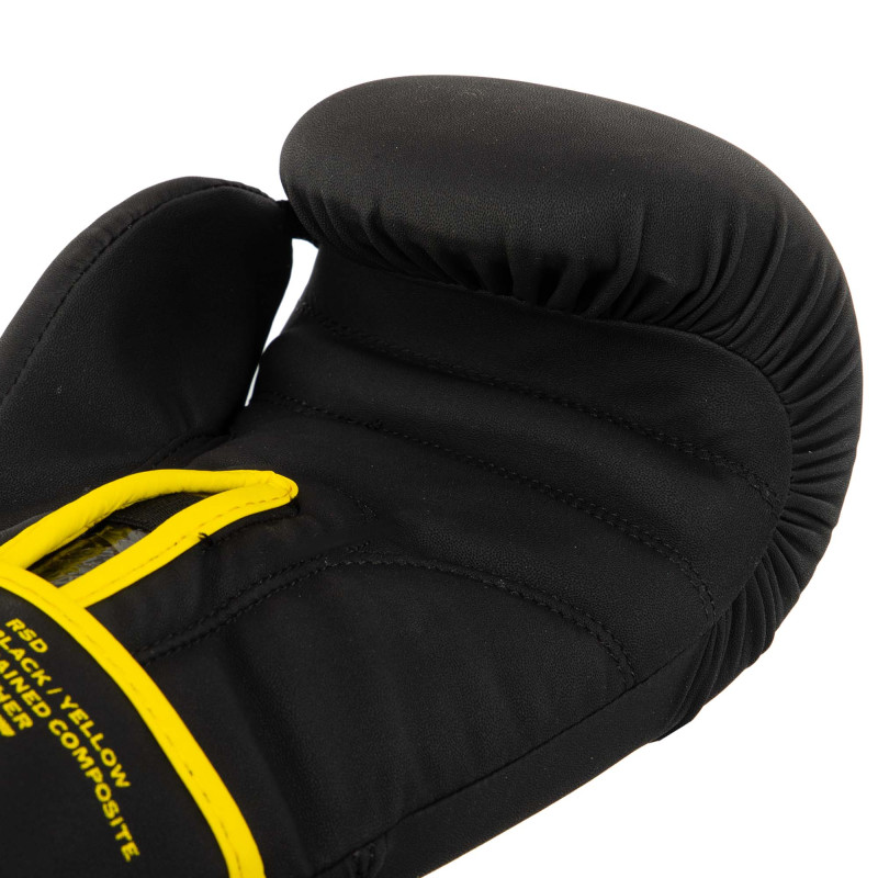 Рукавиці боксерські на липучці PU HARD TOUCH BO-4658 10-14 унцій Чорний-сірий