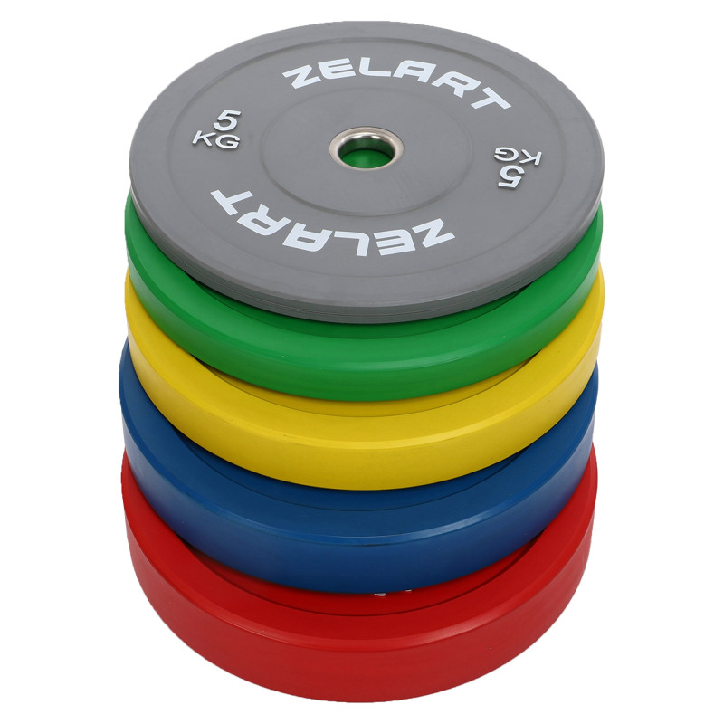 Бамперні диски гумові Zelart TA-7797-20 50.6±0.2мм 20кг синій