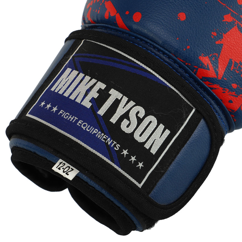 Рукавиці боксерські на липучці PVC MIKE TYSON VL-8448 10-14 унцій Чорний