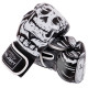 Рукавиці боксерські на липучці FLEX Zelart SKULL BO-5493 8-12 унцій Синій